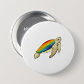 Turtle Rainbow Button (Vorne & Hinten)