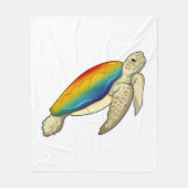 Turtle Rainbow Fleecedecke (Vorderseite)