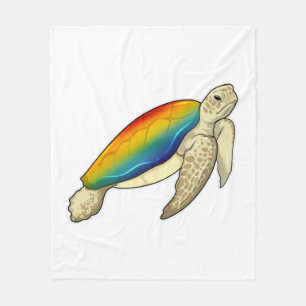 Turtle Rainbow Fleecedecke