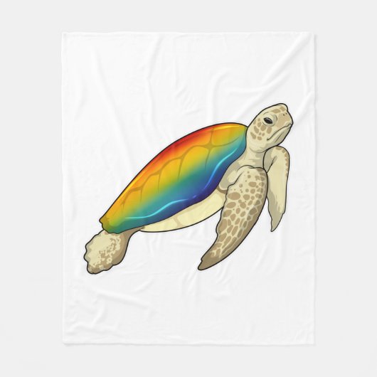 Turtle Rainbow Fleecedecke (Vorderseite)