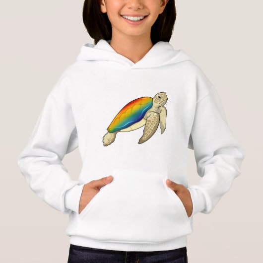 Turtle Rainbow Hoodie (Vorderseite)