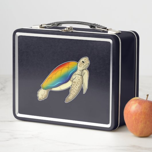 Turtle Rainbow Metall Brotdose (Beispiel)