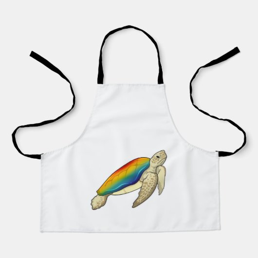 Turtle Rainbow Schürze (Vorderseite)