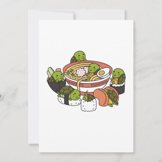 Turtle Ramen Sushi Dankeskarte (Vorderseite)
