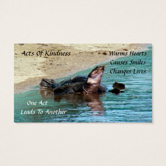 Turtle Random Acts of Kindness Card (Rückseite)