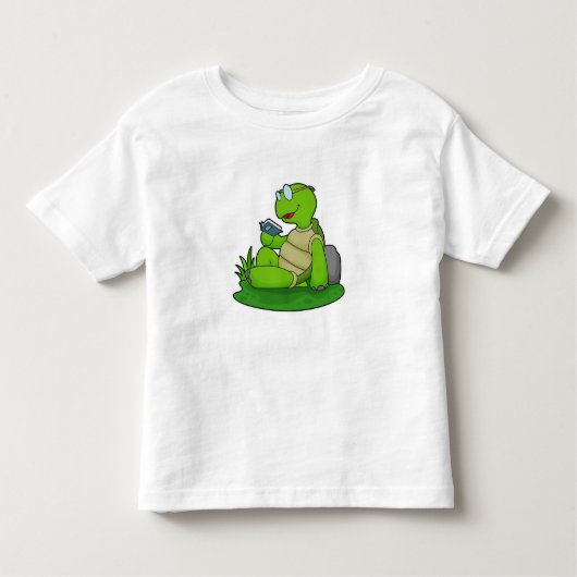 Turtle Reading Book Kleinkind T-shirt (Vorderseite)