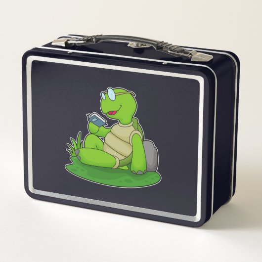 Turtle Reading Book Metall Brotdose (Rückseite)