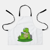 Turtle Reading Book Schürze (Vorderseite)