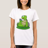 Turtle Reading Book T-Shirt (Vorderseite)