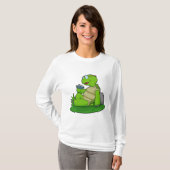 Turtle Reading Book T-Shirt (Vorne ganz)