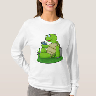 Turtle Reading Book T-Shirt