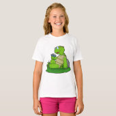 Turtle Reading Book T-Shirt (Vorne ganz)