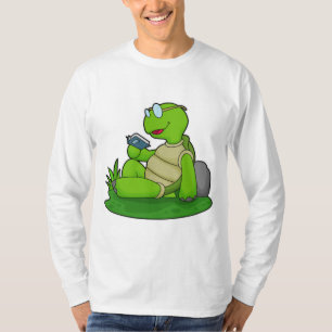 Turtle Reading Book T-Shirt