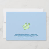 Turtle Reef Baby Shower Einladung - Light Blue (Rückseite)