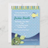 Turtle Reef Fish under Sea Baby Shower Einladung (Vorderseite)