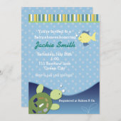 Turtle Reef Fish under Sea Baby Shower Einladung (Vorne/Hinten)