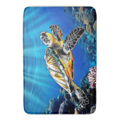 Turtle Reef Glow Design Badematte (Vorderseite Vertikal)