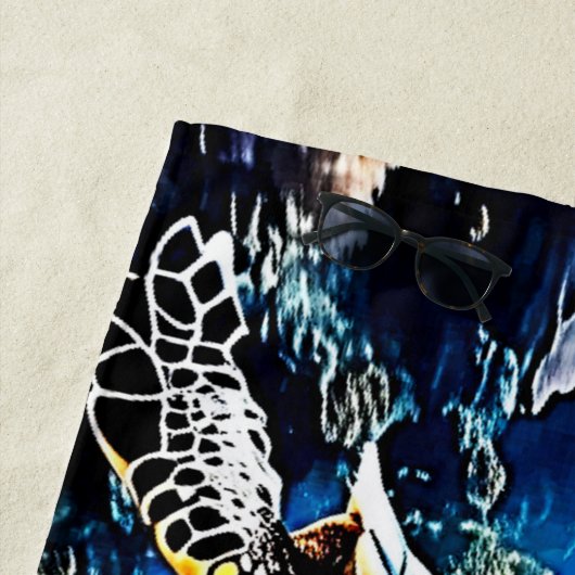 Turtle Reef Glow Design Strandtuch (Beispiel)