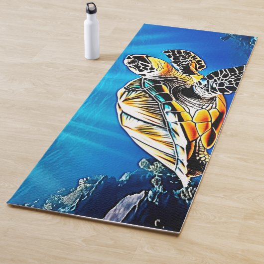 Turtle Reef Glow Design Yogamatte (Beispiel)
