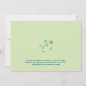 Turtle Reef Kinderdusche Einladung - Hellgrün (Rückseite)