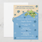 Turtle Reef Kinderdusche Einladung TRC Pink Girl (Vorne/Hinten)