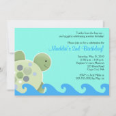 Turtle Reef Seaturtle 12x18 Geburtstag Einladung (Vorderseite)