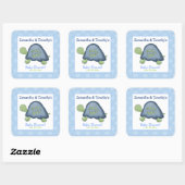 Turtle Reef Square Gefallen Stickers (6 groß) (Blatt)