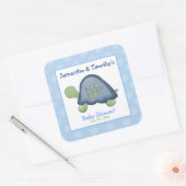 Turtle Reef Square Gefallen Stickers (6 groß) (Umschlag)