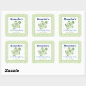 Turtle Reef Square Gefallen Stickers (6 groß) (Blatt)