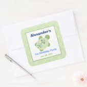 Turtle Reef Square Gefallen Stickers (6 groß) (Umschlag)