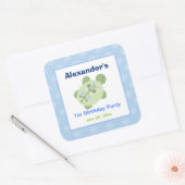 Turtle Reef Square Gefallen Stickers (6 groß) (Umschlag)