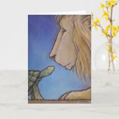 turtle regards lion karte (Gelbe Blume)