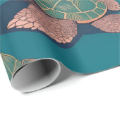 Turtle Retro Personalisiertes Muster Geschenkpapier (Rolleneckpunkt)