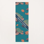 Turtle Retro Personalisiertes Muster Yogamatte (Vorderseite)