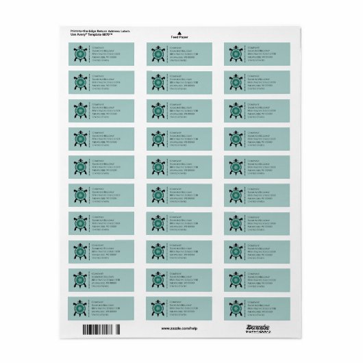 Turtle Return Address Label (Vorne)