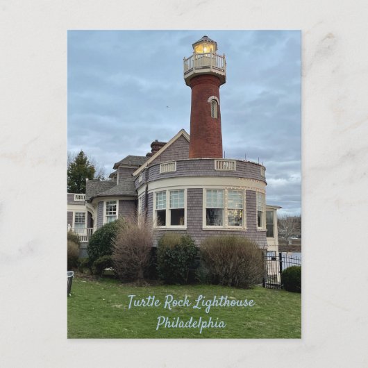 Turtle Rock Lighthouse Philadelphia Postcard Postkarte (Vorderseite)