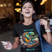 Turtle Rockstar Jamming auf Bühne T-Shirt
