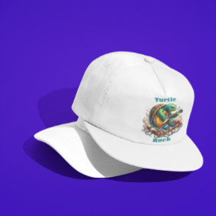 Turtle Rockstar Jamming auf Bühne Truckerkappe