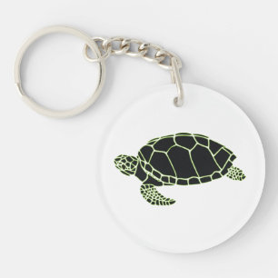 Turtle Rückseite mit deinem Namen hochwertiger Schlüsselanhänger
