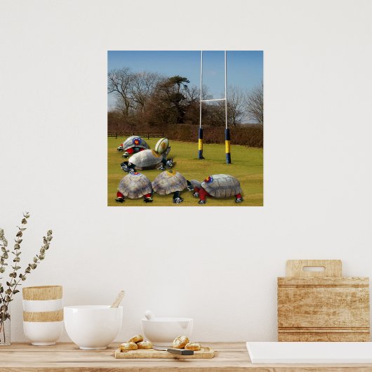 Turtle Rugby Poster (Küche)