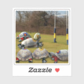 Turtle Rugby Sports Aufkleber (Blatt)