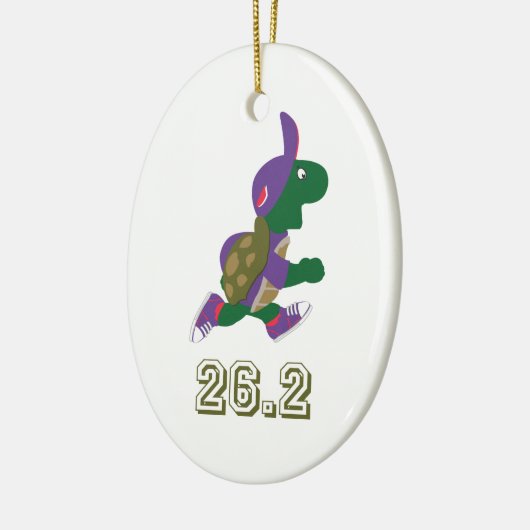 Turtle Runner 26,2 Keramik Ornament (Links)