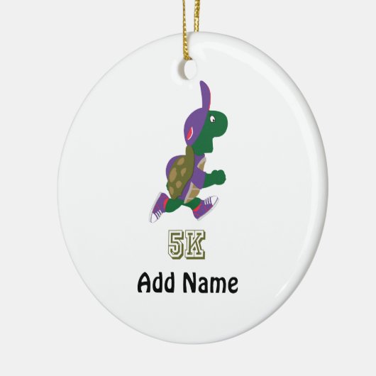 Turtle Runner 5K - Lila Keramikornament (Links)