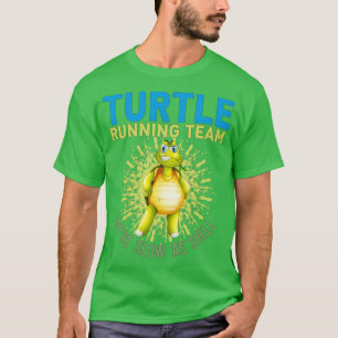 Turtle Running Team langsam als Muschel Runners Fu T-Shirt