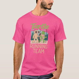 Turtle Running Team Slow Lifestyle Spaß Cr T-Shirt