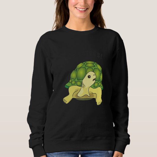 Turtle saying Sin estres No stress Sweatshirt (Vorderseite)