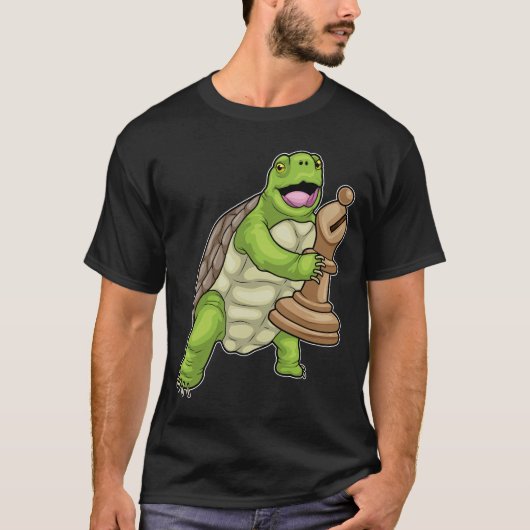 Turtle Schach Bishop Schach T-Shirt (Vorderseite)