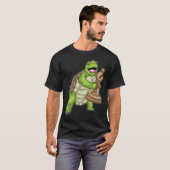 Turtle Schach Bishop Schach T-Shirt (Vorne ganz)