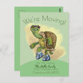 Turtle Schnelle, Niedliche Joggen Turtle-Adresse Postkarte (Vorne/Hinten)