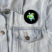 Turtle Sea Turtle Planet April 22 Earth Day Rett T Button (Beispiel)